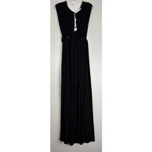 ASTR the Label Linen Cutout Sexy Beach Maxi Dress Size‎ M Black 1820